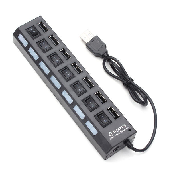 USB Hub rozbočovač s vypínačem 