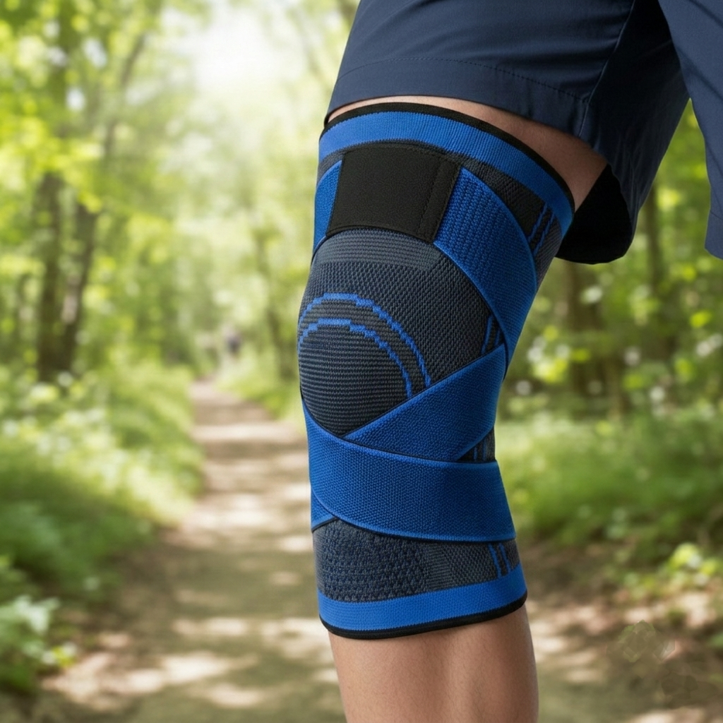 Kompresní 3D sportovní bandáž pro zpevnění kolene L-XL (1 ks)